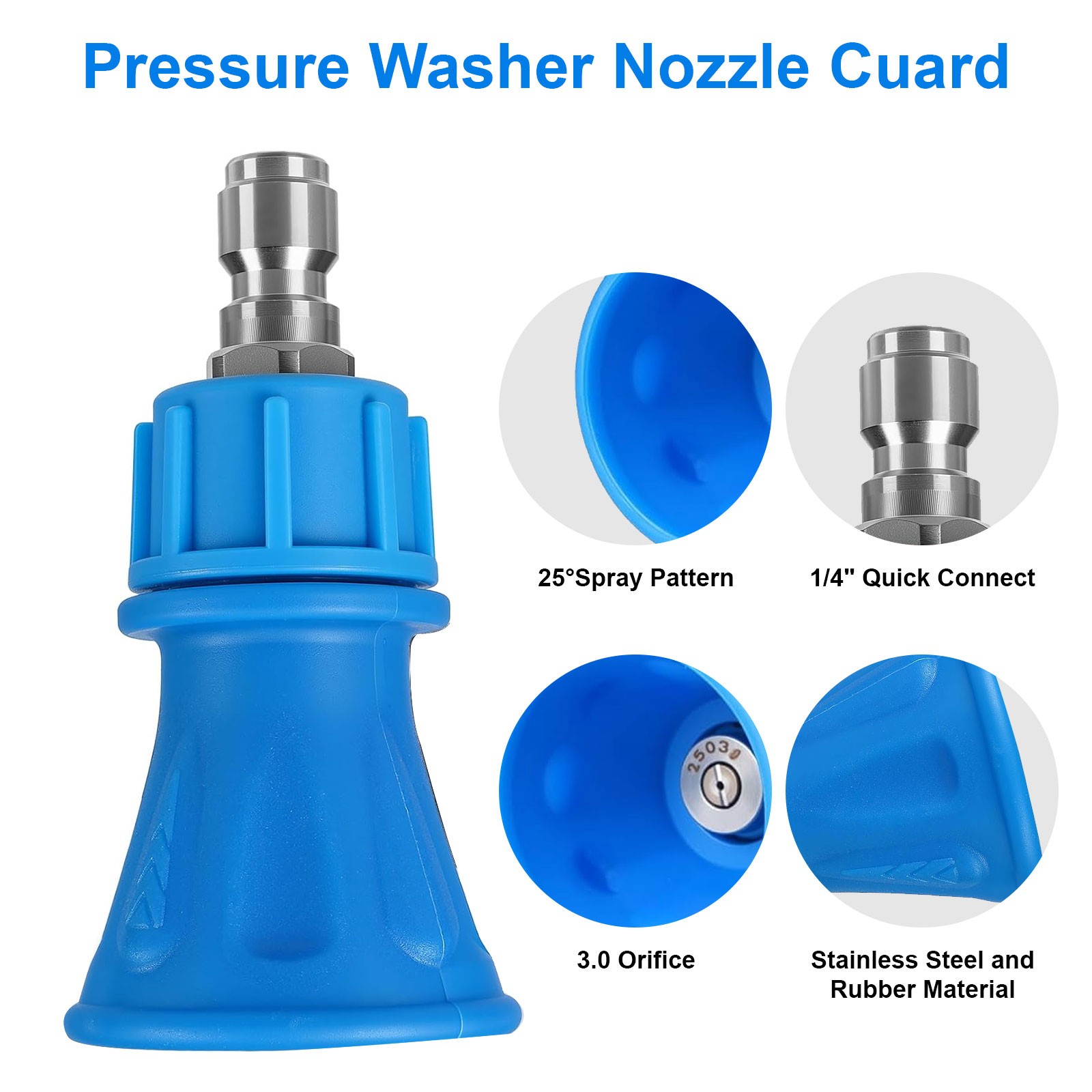 2× Pressure Washer Gun Nozzle 25° & 40° Spray 1/4″ Quick Connect Patio Cleaning