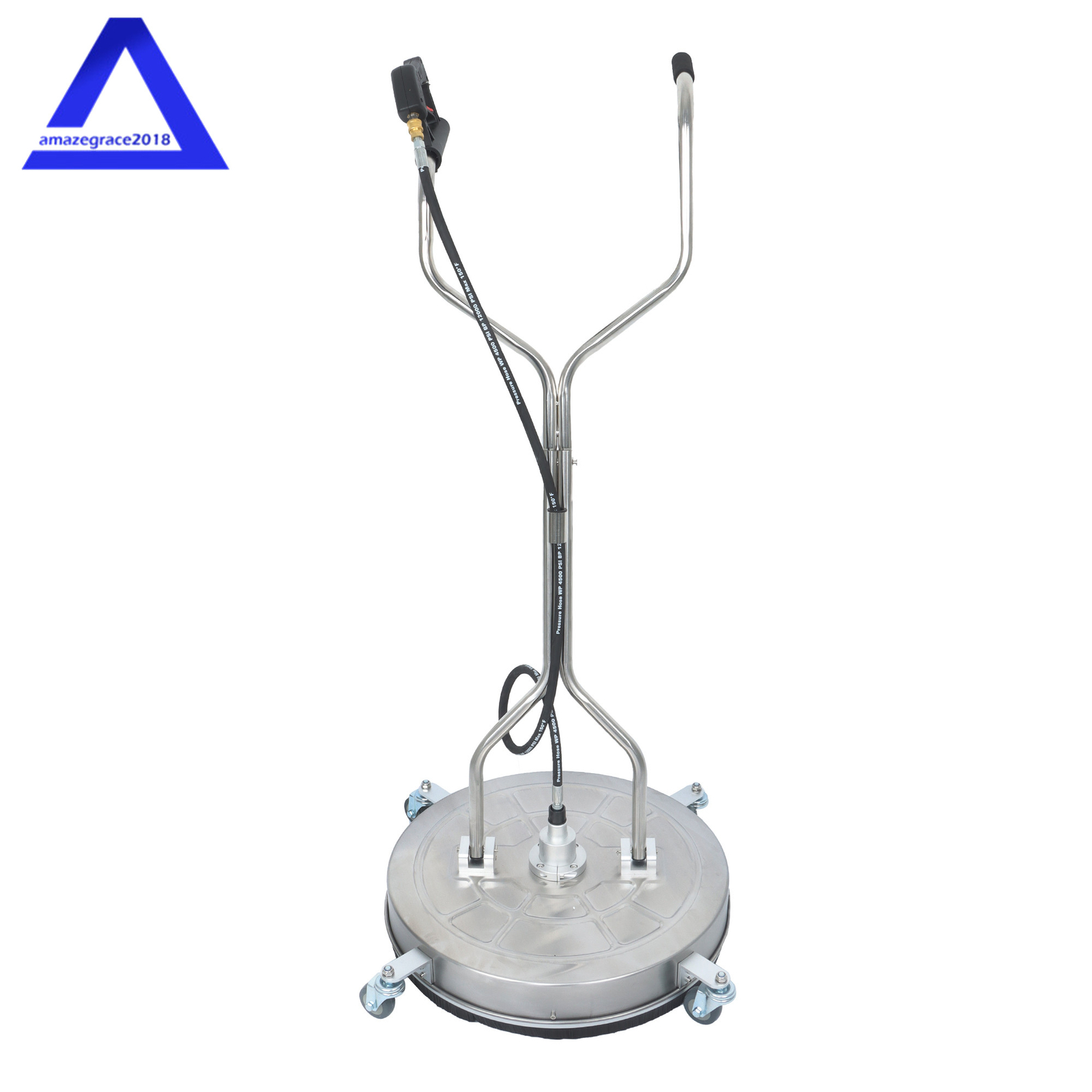 6000 PSI Pressure Washer Surface Cleaner 24″ w/ Handles & Wheels Quick Connect