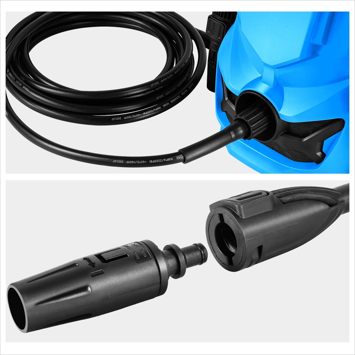 1813 PSI 1.45 GPM High-Pressure Electric Power Cleaner Car Washer Machine Blue