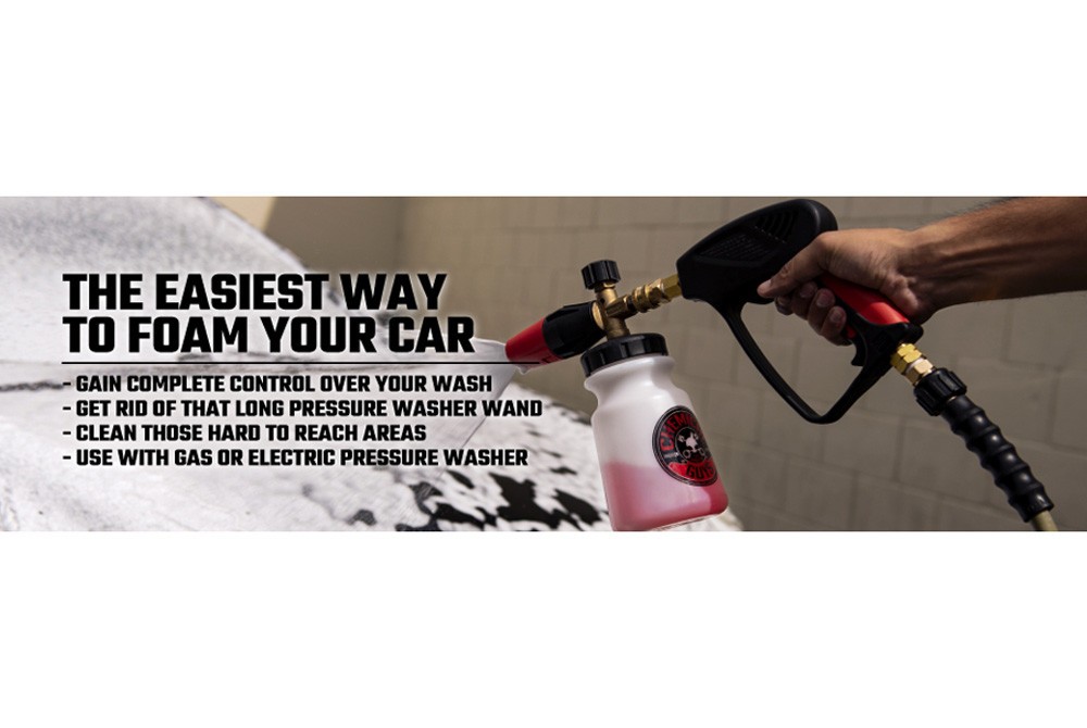 Chemical Guys TORQ 5000 psi Snubby Spray Gun w Foam Cannon Attachment