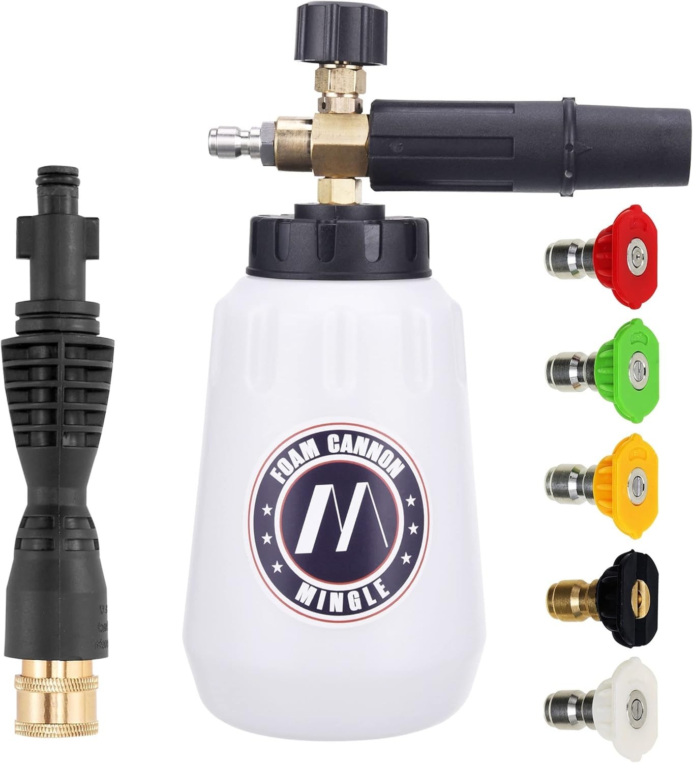 Versatile Foam Cannon with 5 Nozzle Tips – Ideal for Ryobi & Husky Power Washers