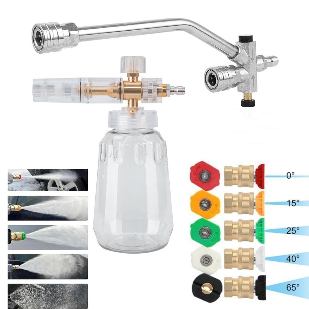 Snow Foam Lance Cannon Soap Bottle Sprayer For Pressure Washer Gun Jet Car Wash