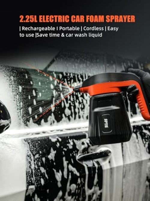 Pressure Foam Sprayer, 2.25L/76 oz Electric Pressurized Soap Sprayer Car Foam