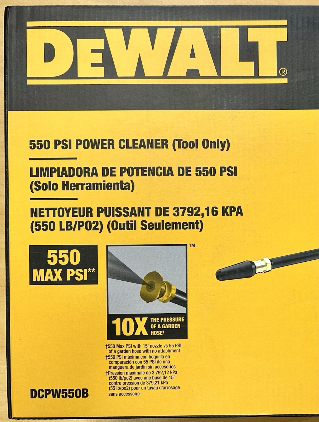 BRAND NEW DEWALT DCPW550B Power Cleaner Cordless Pressure Washer