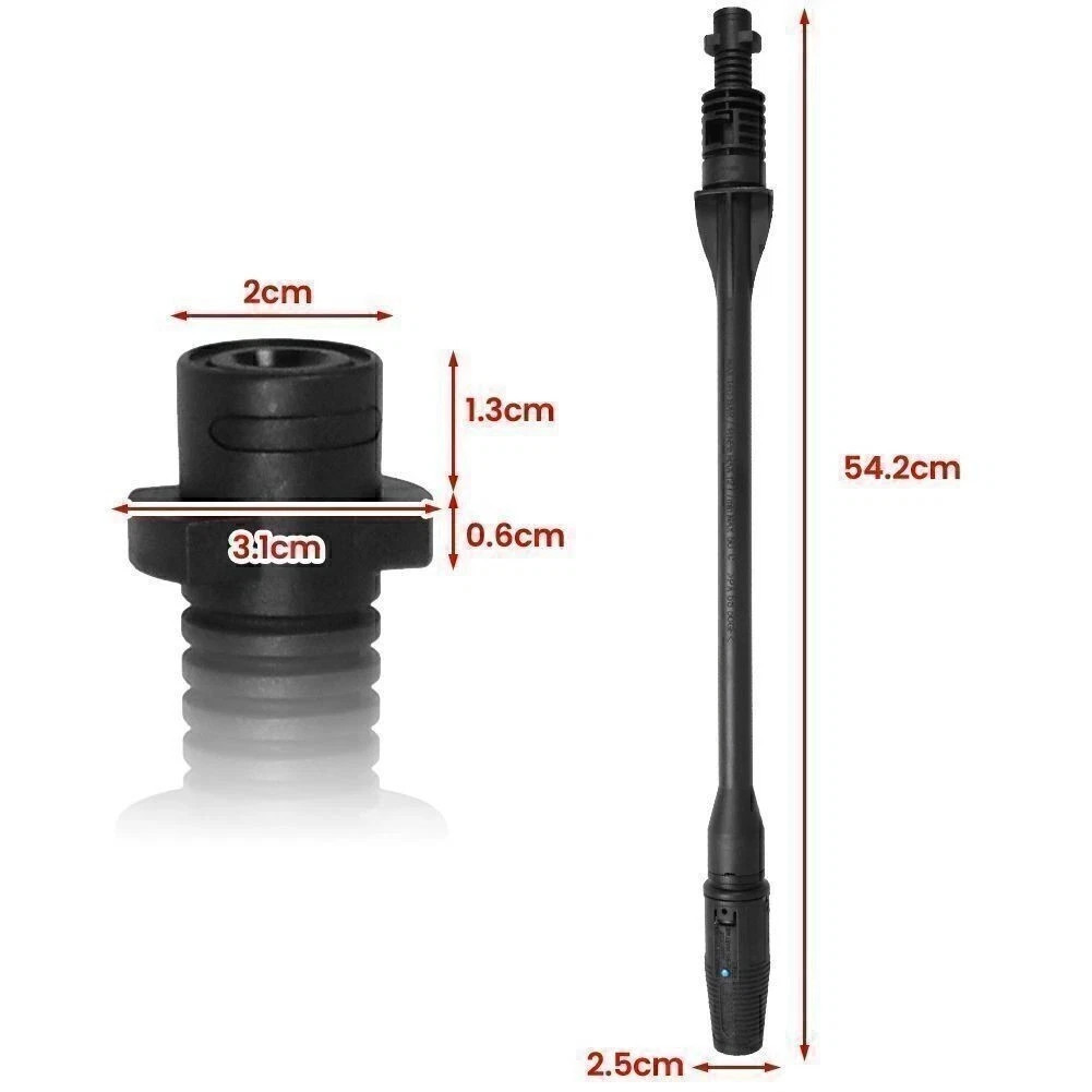 5800PSI High Pressure Car Power Washer Gun Spray Wand Lance Nozzle + Hose Kit
