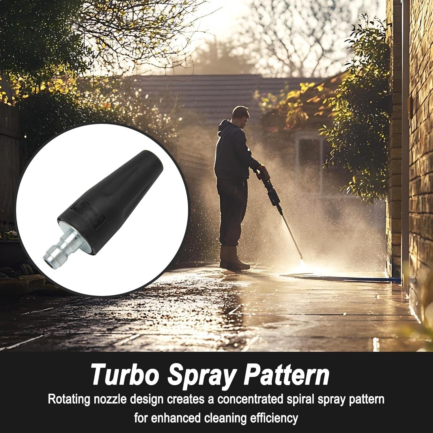 2000 PSI Turbo Nozzle, Replacement for Greenworks , Compatible with all Green…