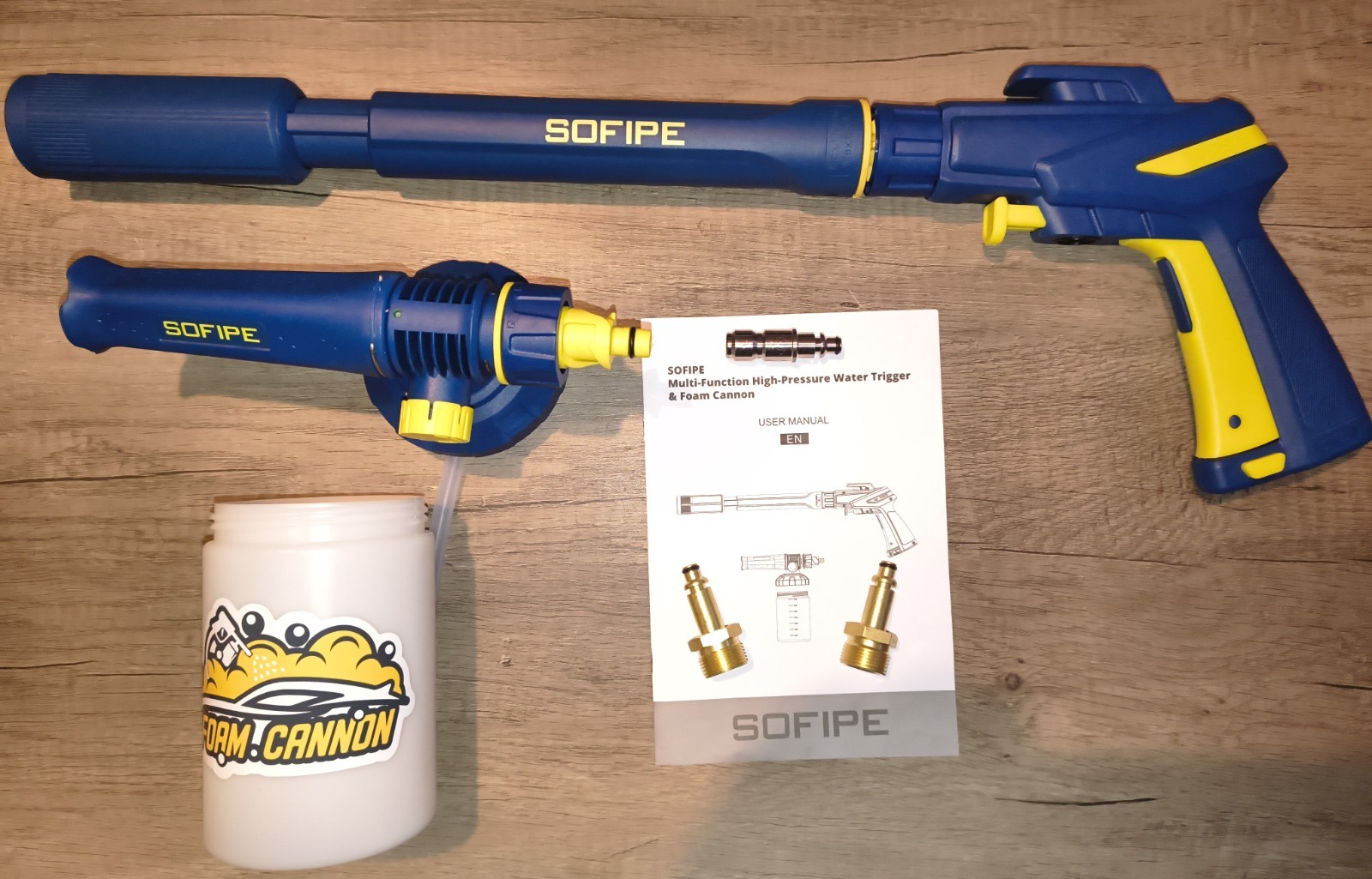 5-in-1 Pressure Washer Gun Foam Cannon Shotgun Style Adjustable Nozzle Kit