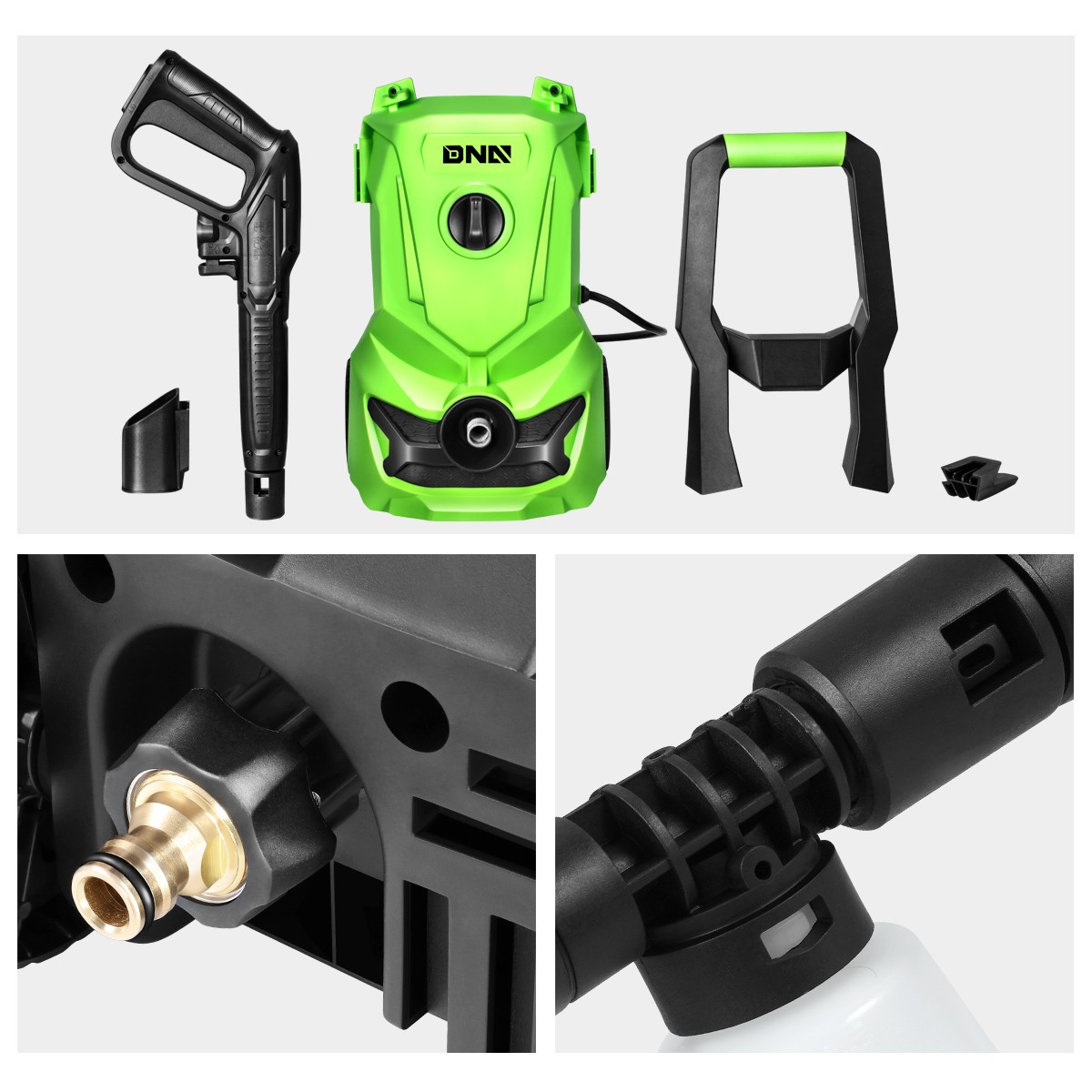 1813 PSI 1.45 GPM High-Pressure Electric Power Cleaner Car Washer Machine Green