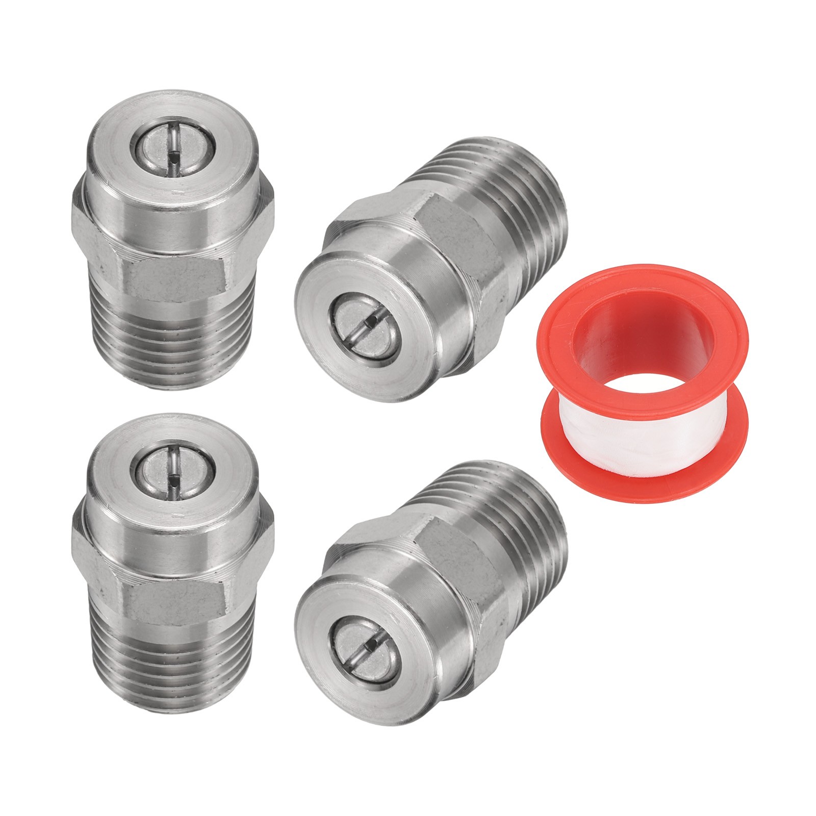 4 Set Threaded Nozzle Tips with 1.07mm Orifice 1/4″ Male NPT 25 Degree