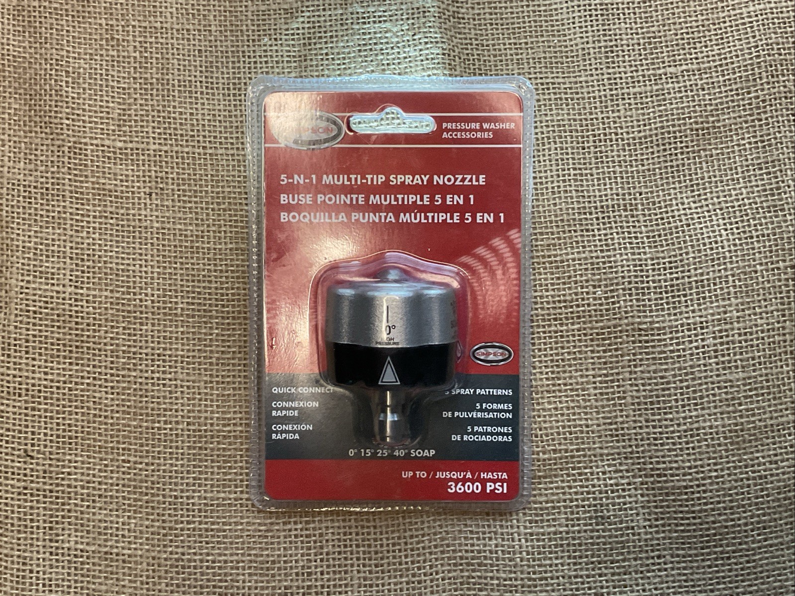 NEW💫Simpson 80142 5-N-1 Multi-Tip Spray Nozzle ,Pressure Washer, Up To 3600 PSI