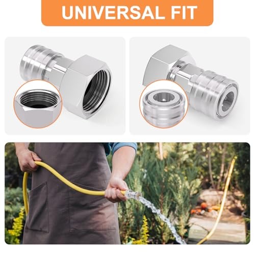 1Pc 3/4″ GHT to 1/4″ Quick Connect Adapter, Hose to Pressure Washer Converter…