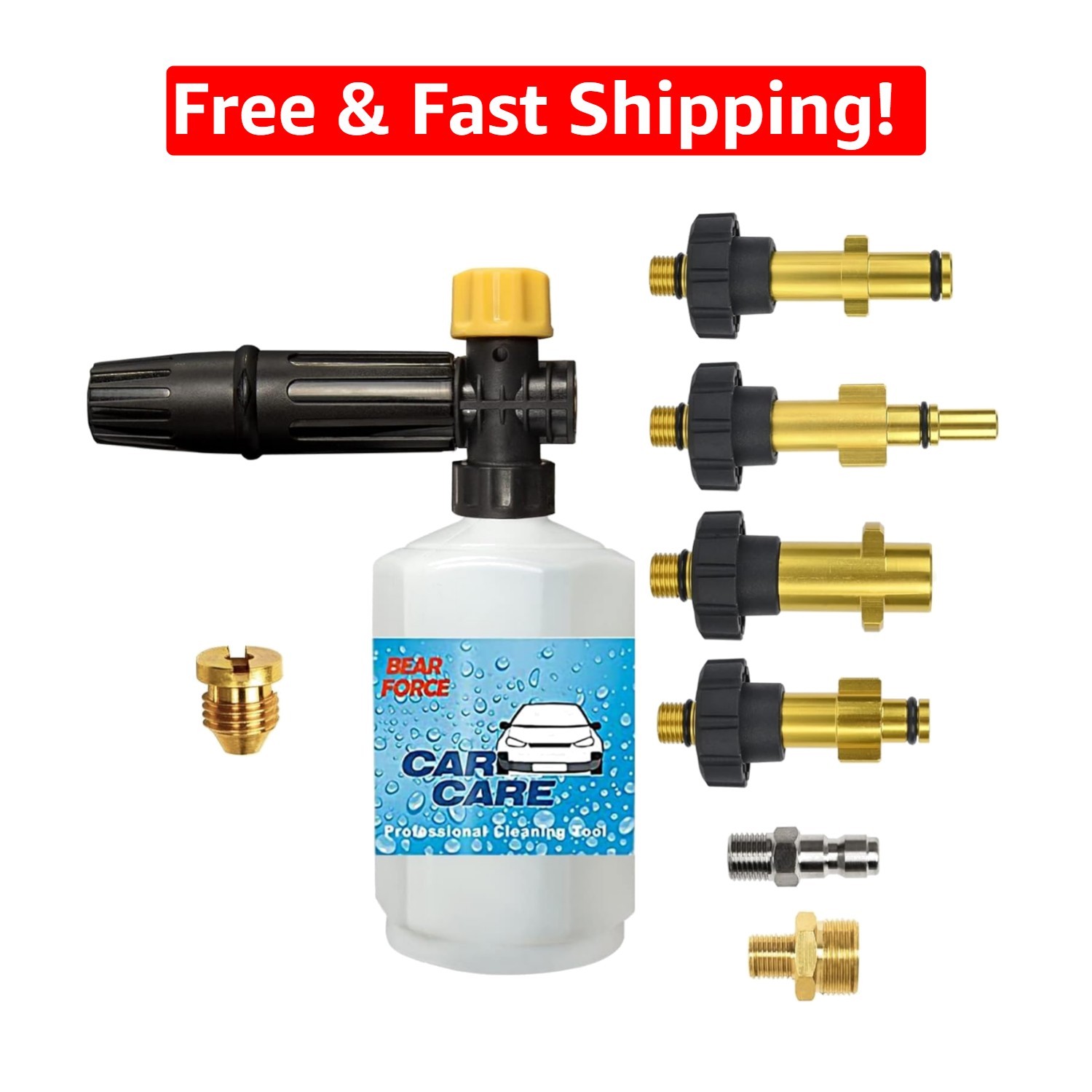 Electric Foam Cannon with 20ft Hose – Perfect for Pressure Washers 500~2600 PSI