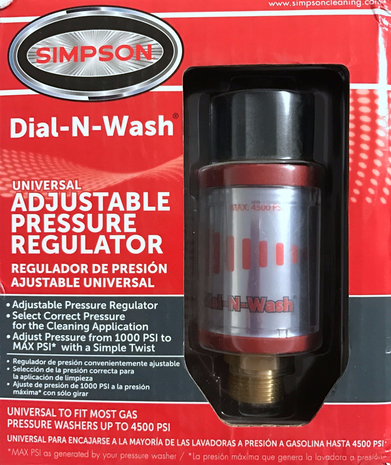 Simpson Cleaning Dial-N-Wash Adjustable Pressure Regulator Pressure Washers NEW!