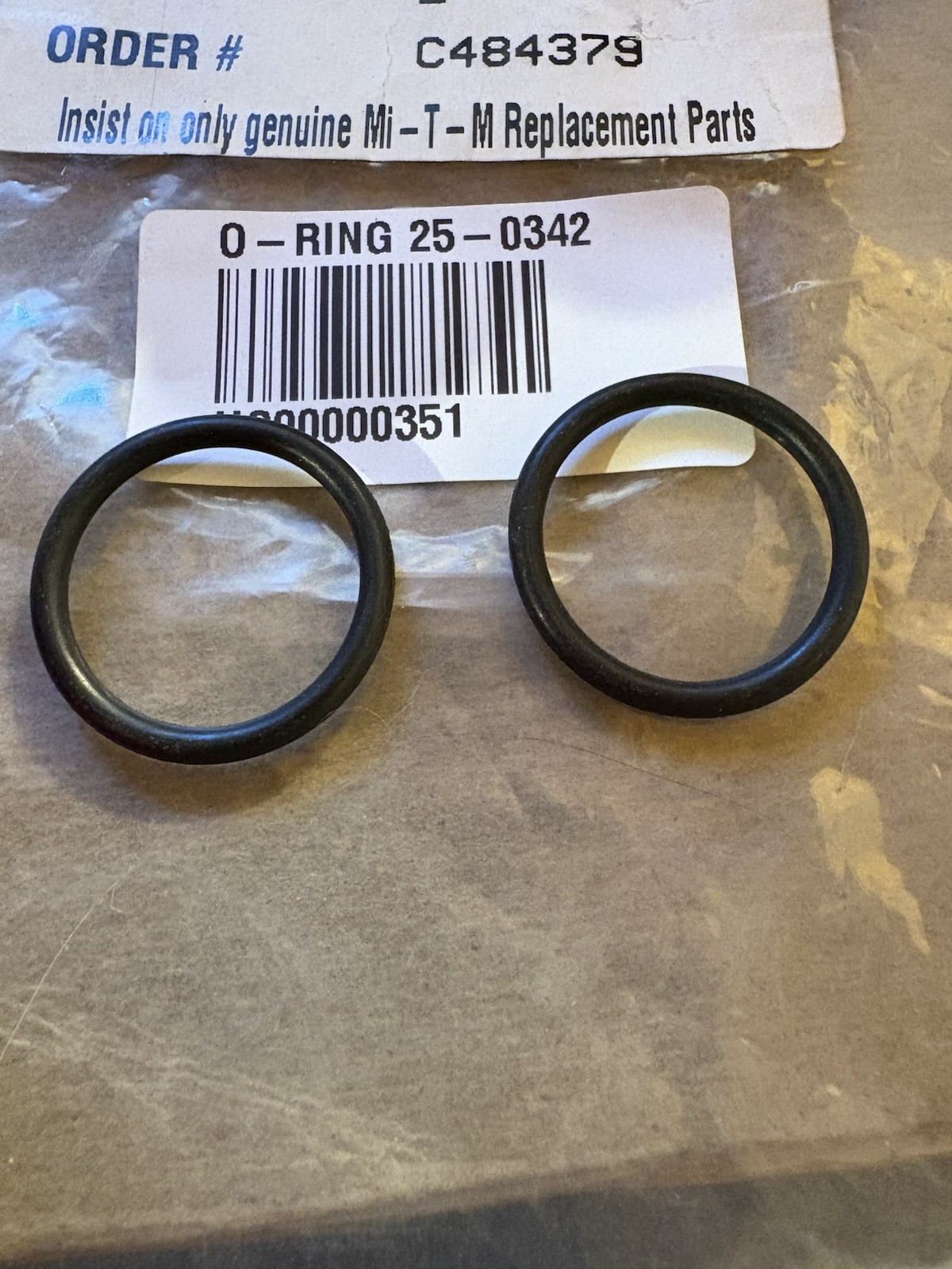 (2) PACK GENUINE OEM NOS Mi-T-M 25-0342 ORING O-RING FOR PRESSURE WASHER [9925E]