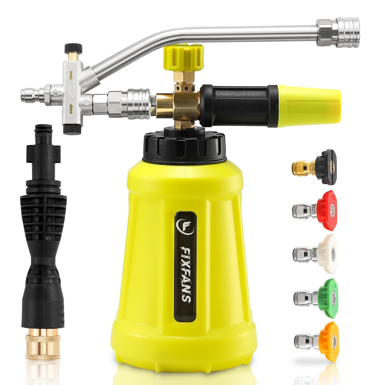 Foam Cannon Dual Connector Accessory for Pressure Washer, 1L