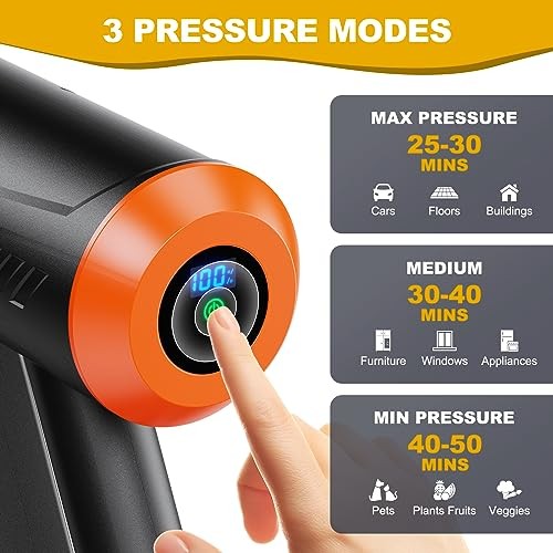 EVEAGE Q7 CORDLESS POWER WASHER MAX 1000PSI 2.5GPM ADJUSTMENT – – Scratch & Dent