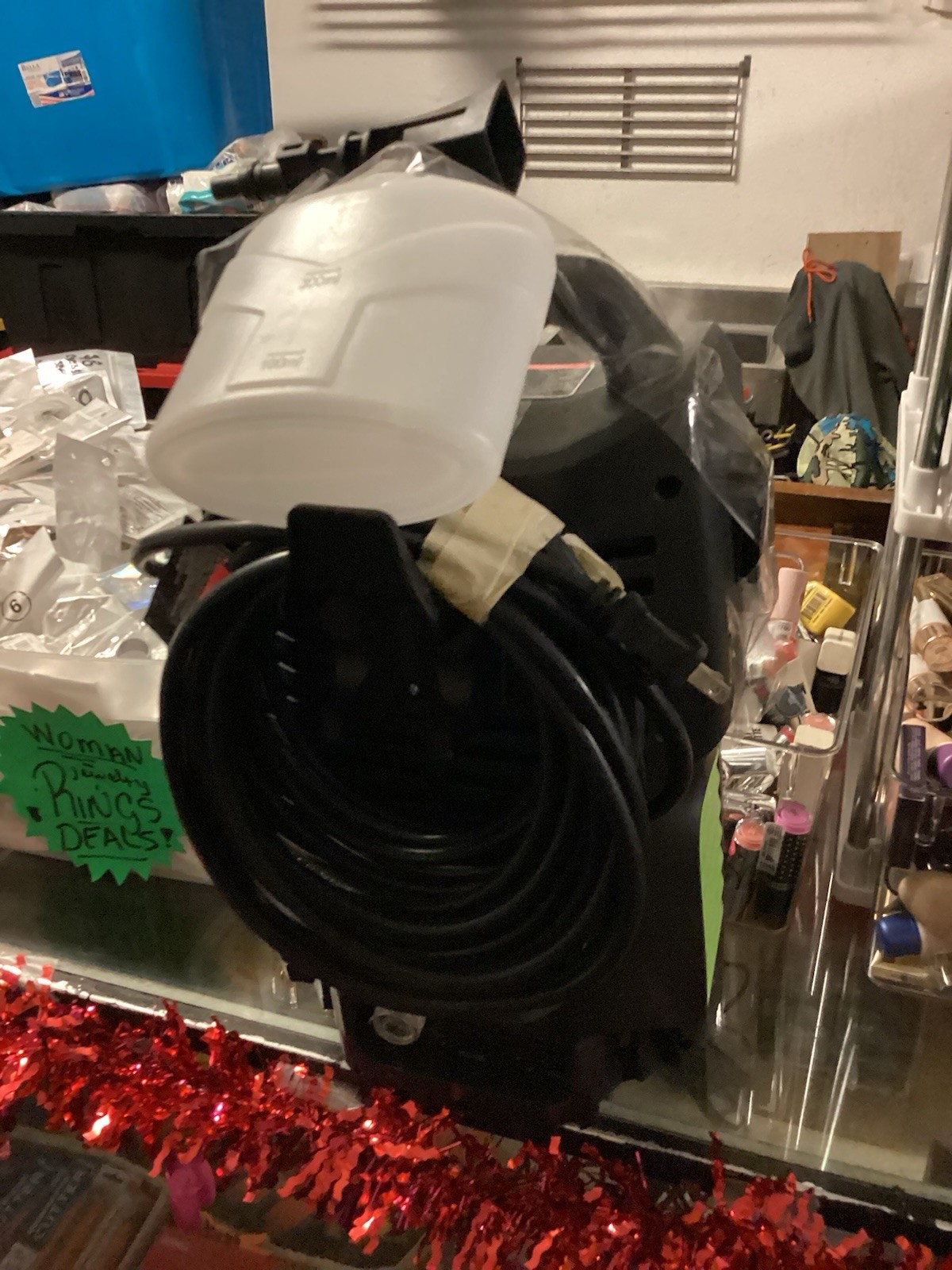 Corded Electric Cold Water Pressure Washer, Black/Green, Hose, Carry Handle