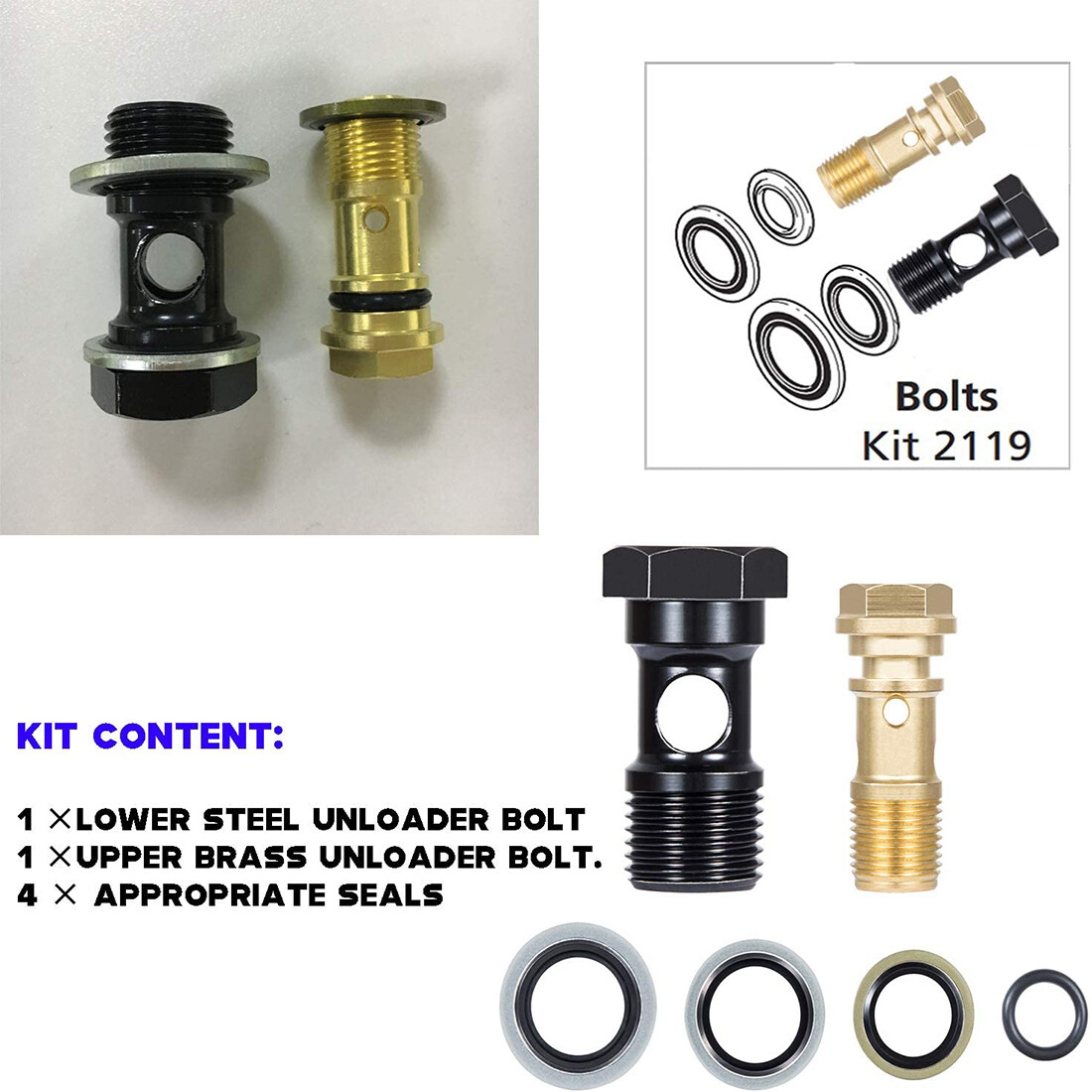 For Annovi Reverberi XM RK Series AR2119 Gymatic 3/B Unloader Mounting Bolt Kit