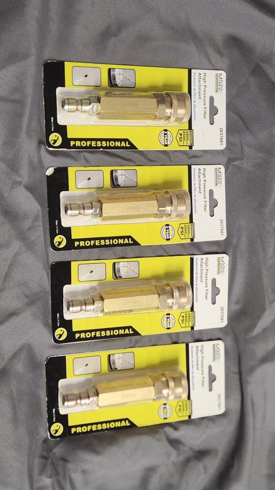 Surface Maxx High Pressure Filter Attachment 1/4″ QD Fitting – 4 PACK
