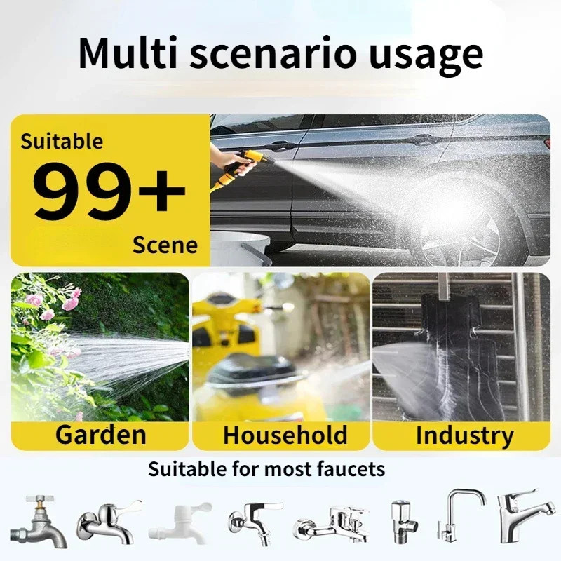 10Meter Telescopic Water Pipe with HighPressure Nozzle Car Washing Tool Set Exte