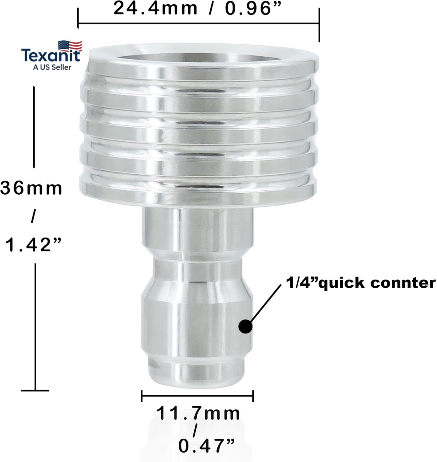 Pressure Washer Tips, Stainless Steel Shower Nozzle Soft Wash Nozzle, 1/4″ Quick