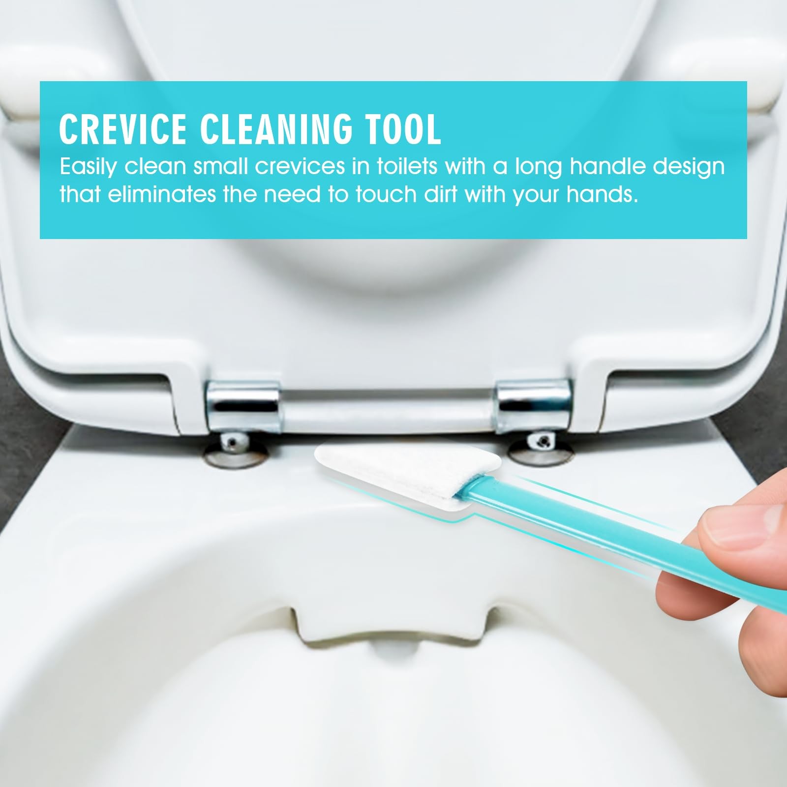 20PCS Crevice Cleaning Brush Tool Kit – Disposable Toilet Blue and White