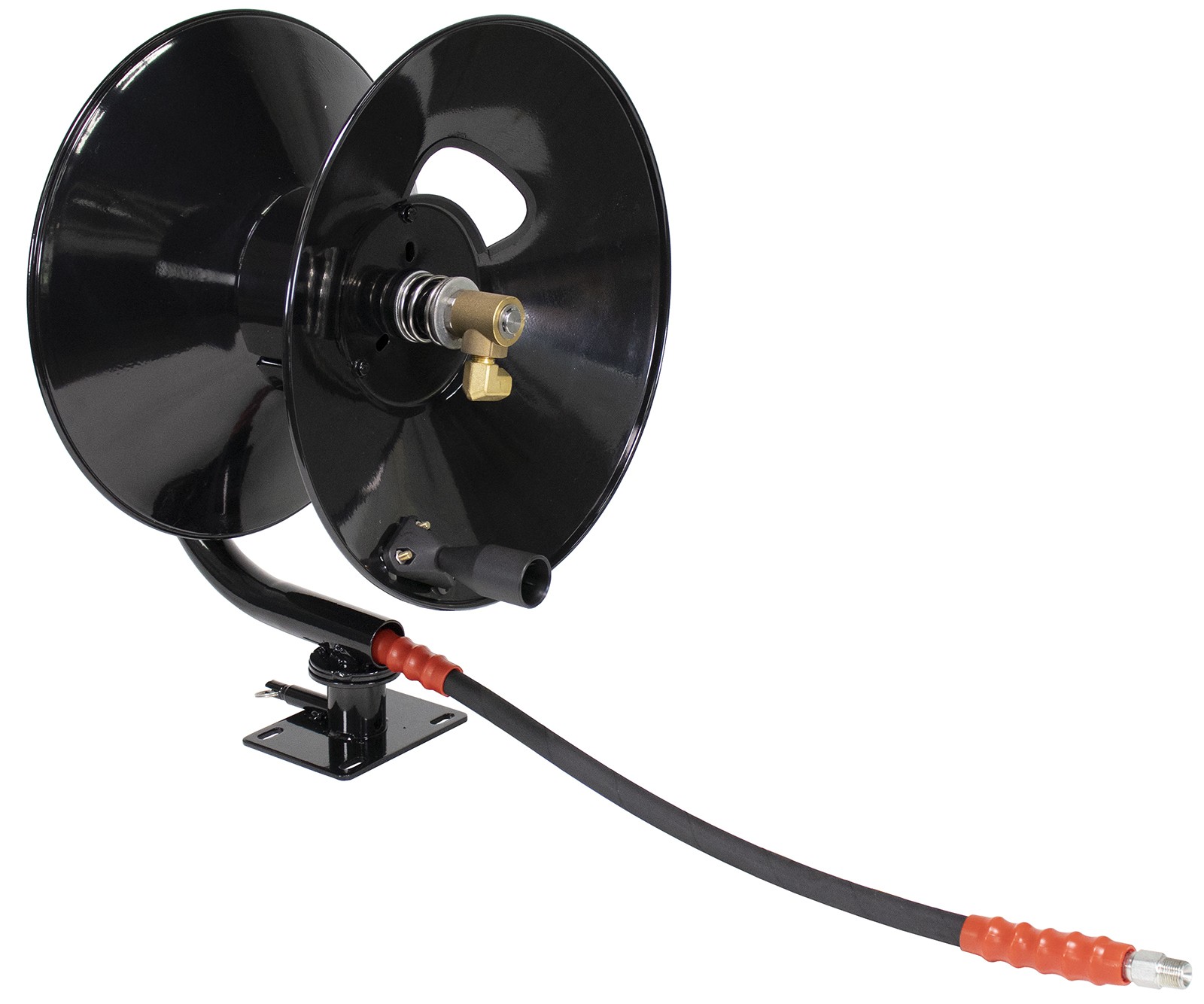Erie Tools 5100 PSI 3/8″ x 100′ Pressure Washer Hose Reel with Swivel Base