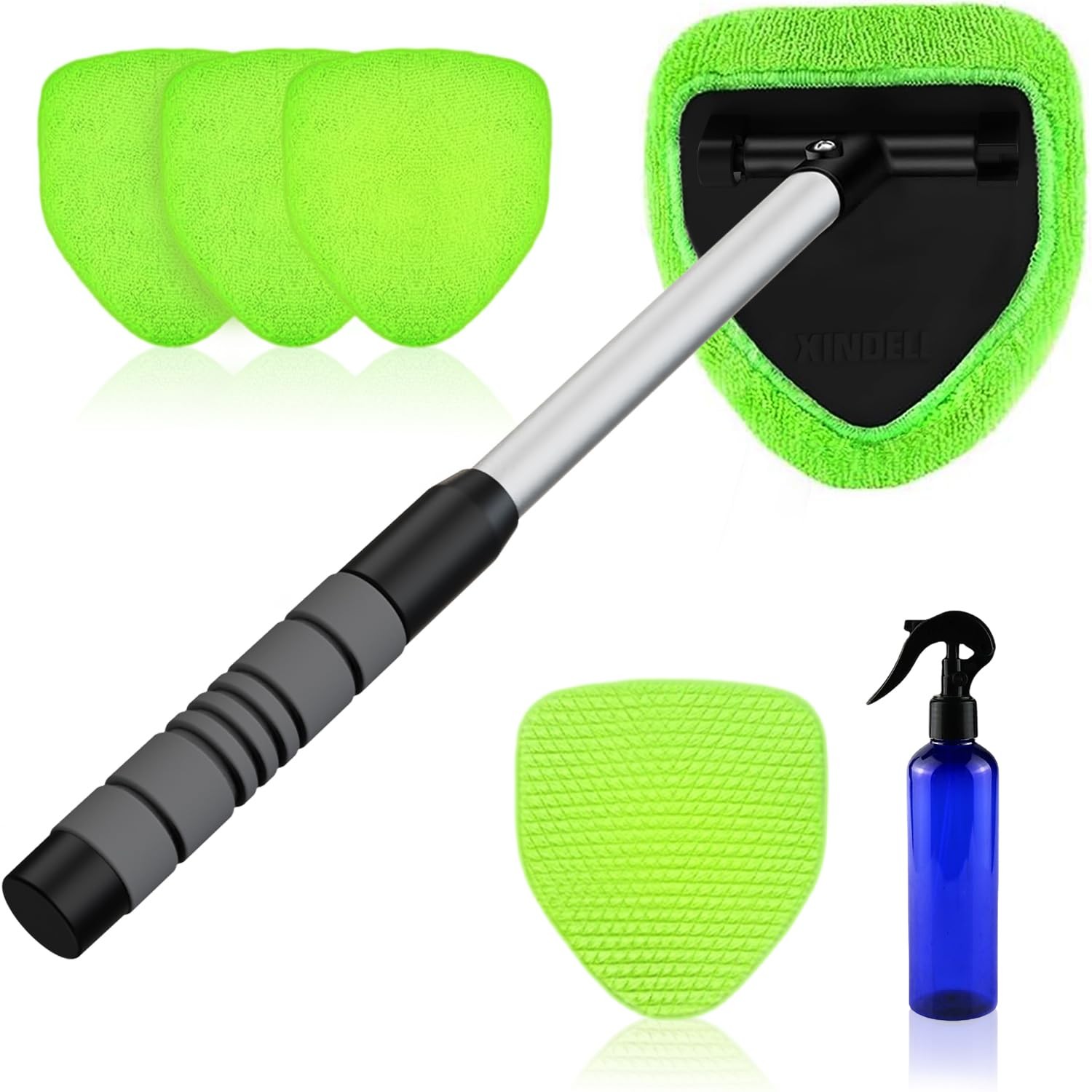 XINDELL Windshield Cleaner Tool – Car Interior Window Cleaning Kit with Exten…