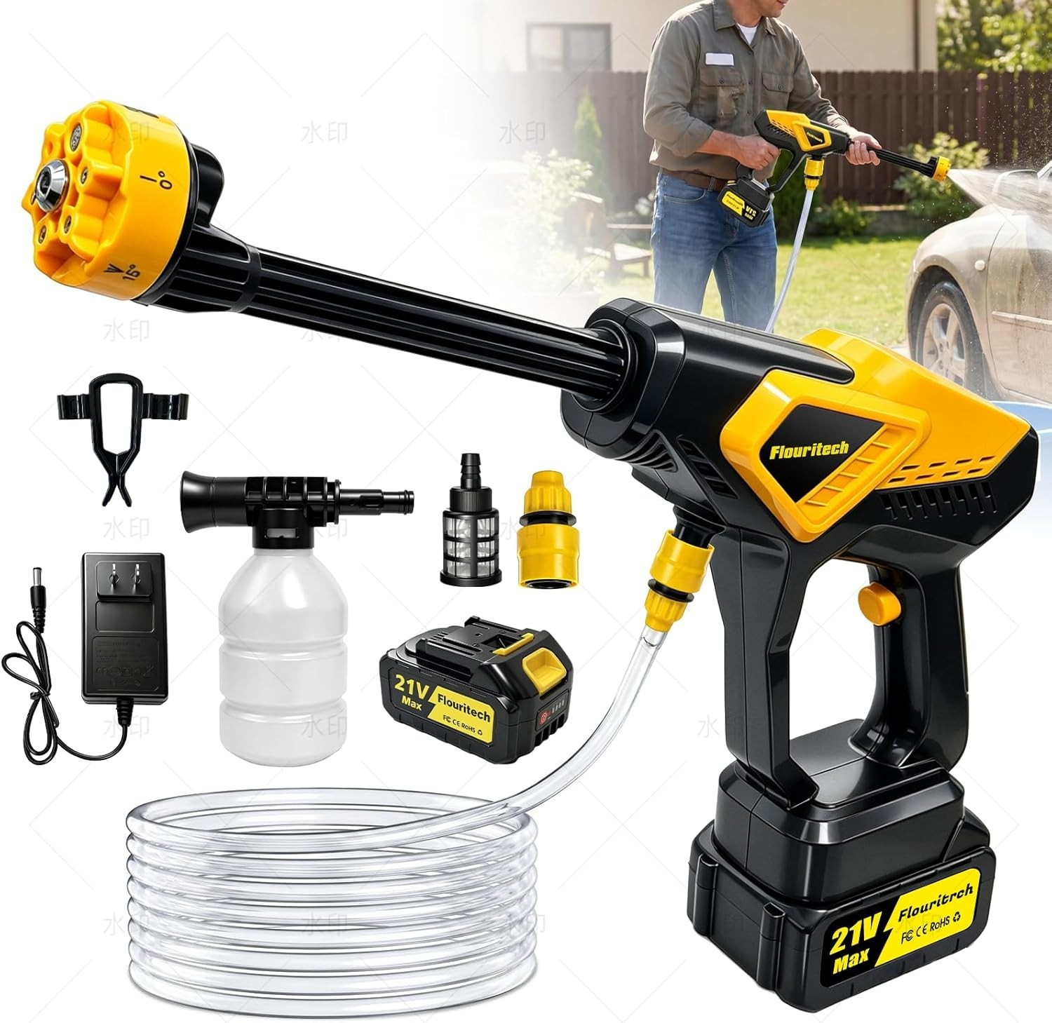 Cordless Pressure Washer for M Battery, Portable Cordless Power Wash