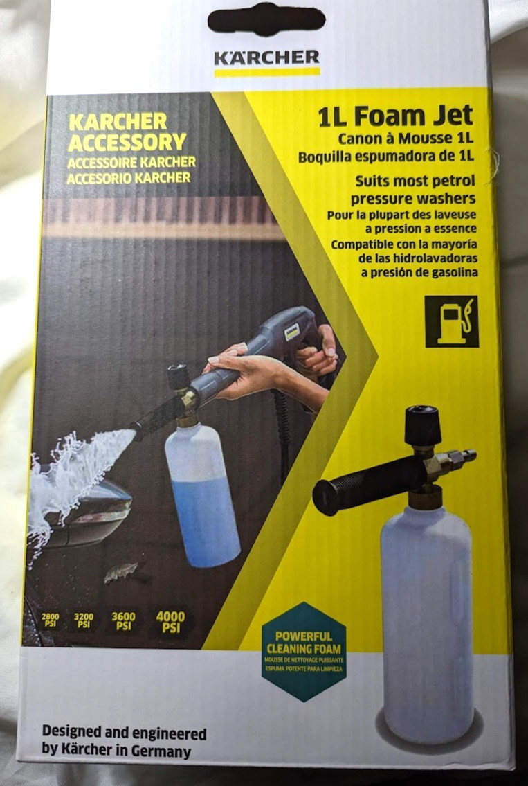 KARCHER 1L Foam Jet 4000 PSI 1/4″ Quick Connect Soap Nozzle 8.756-997.0 SEALED!