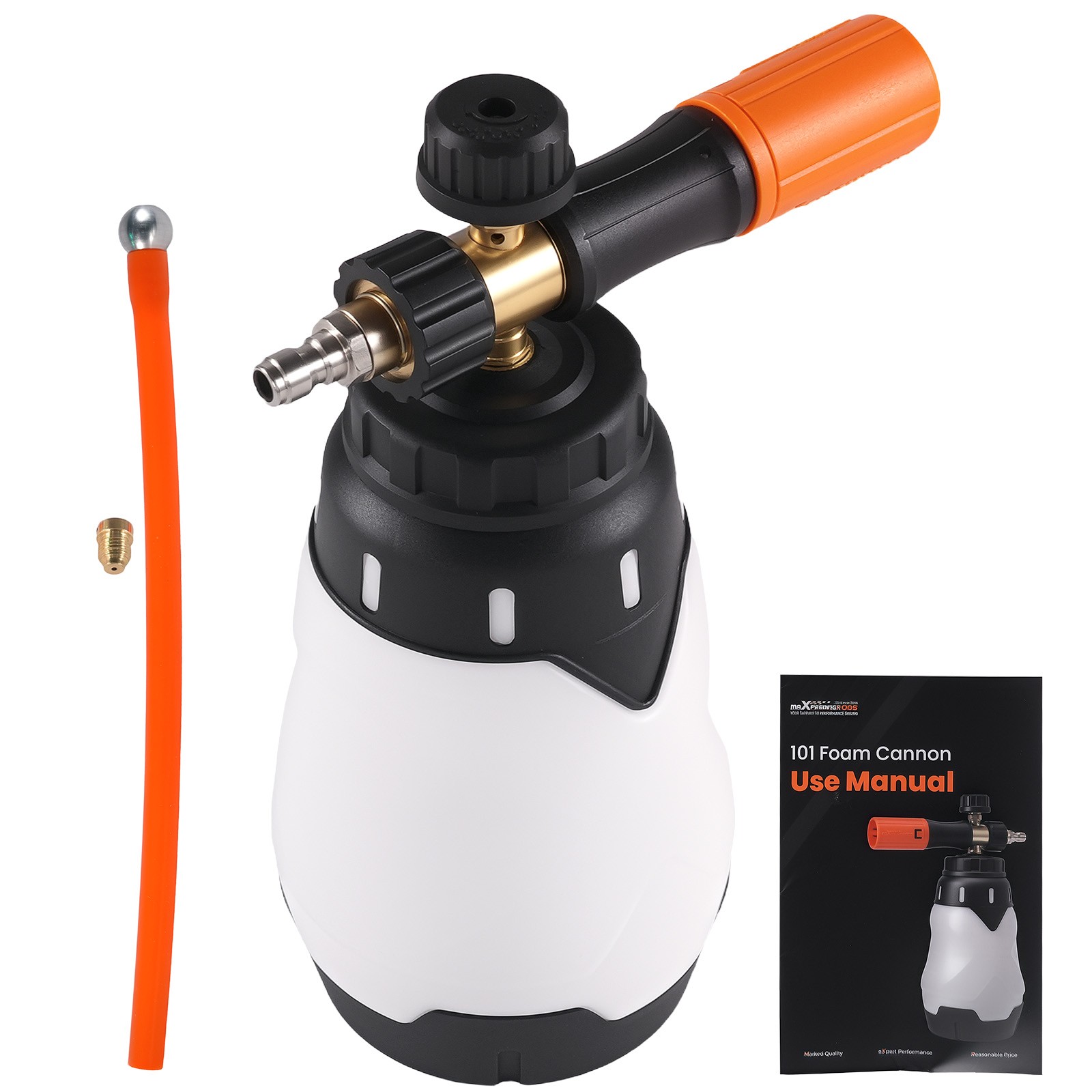Car Wash Foam Cannon 1.3L Soap Tank for Pressure Washer 4000PSI 1/4″ QC