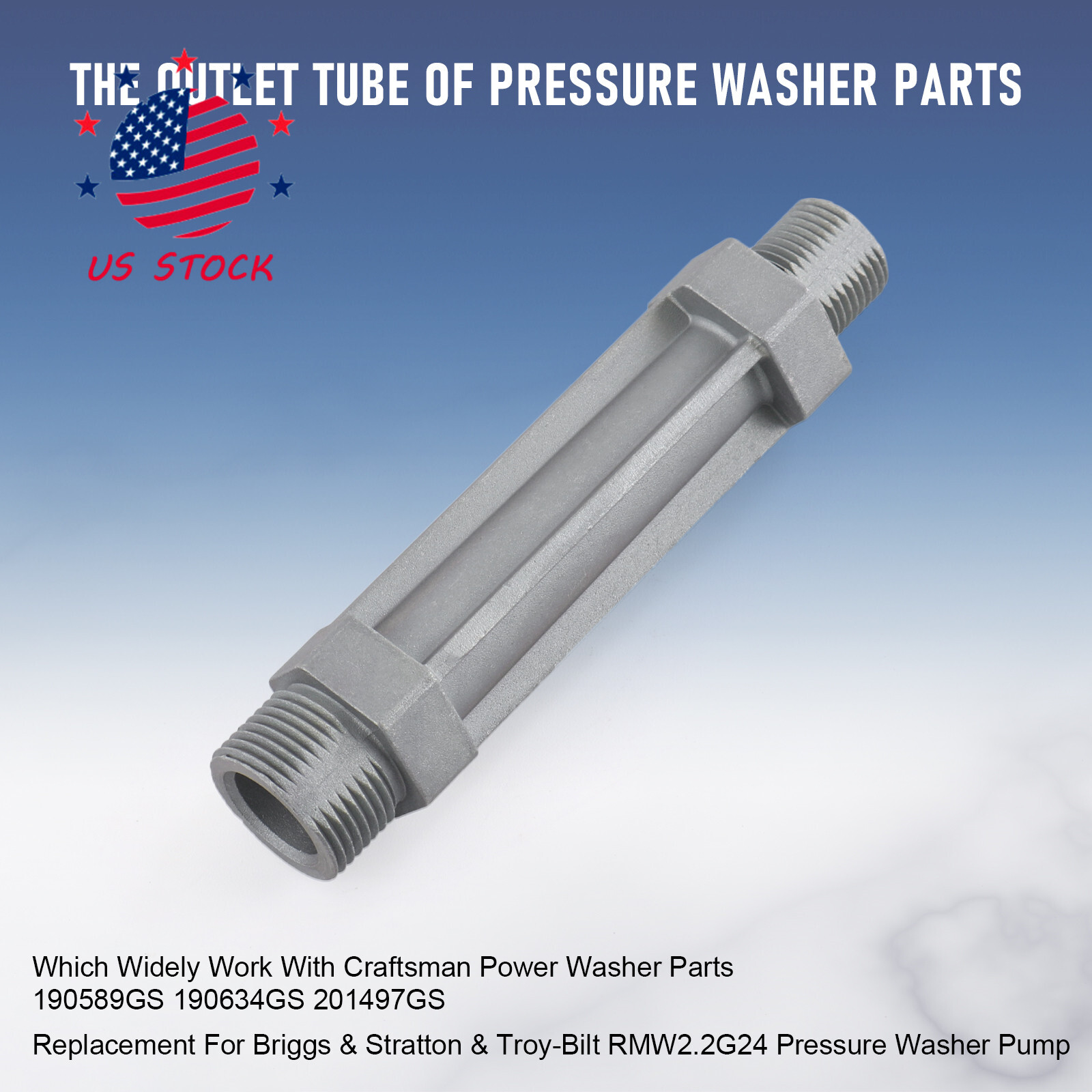 Power Pressure Washer Pump Replace 190589GS 190634GS 201497GS WATER OUTLET TUBE