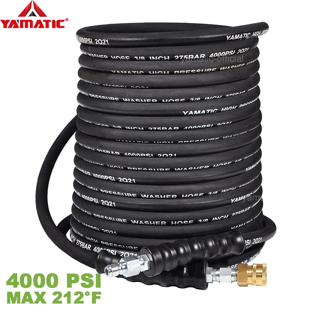 YAMATIC 4000 PSI 3/8″ Pressure Washer Hose for Hot Water Max. 212°F