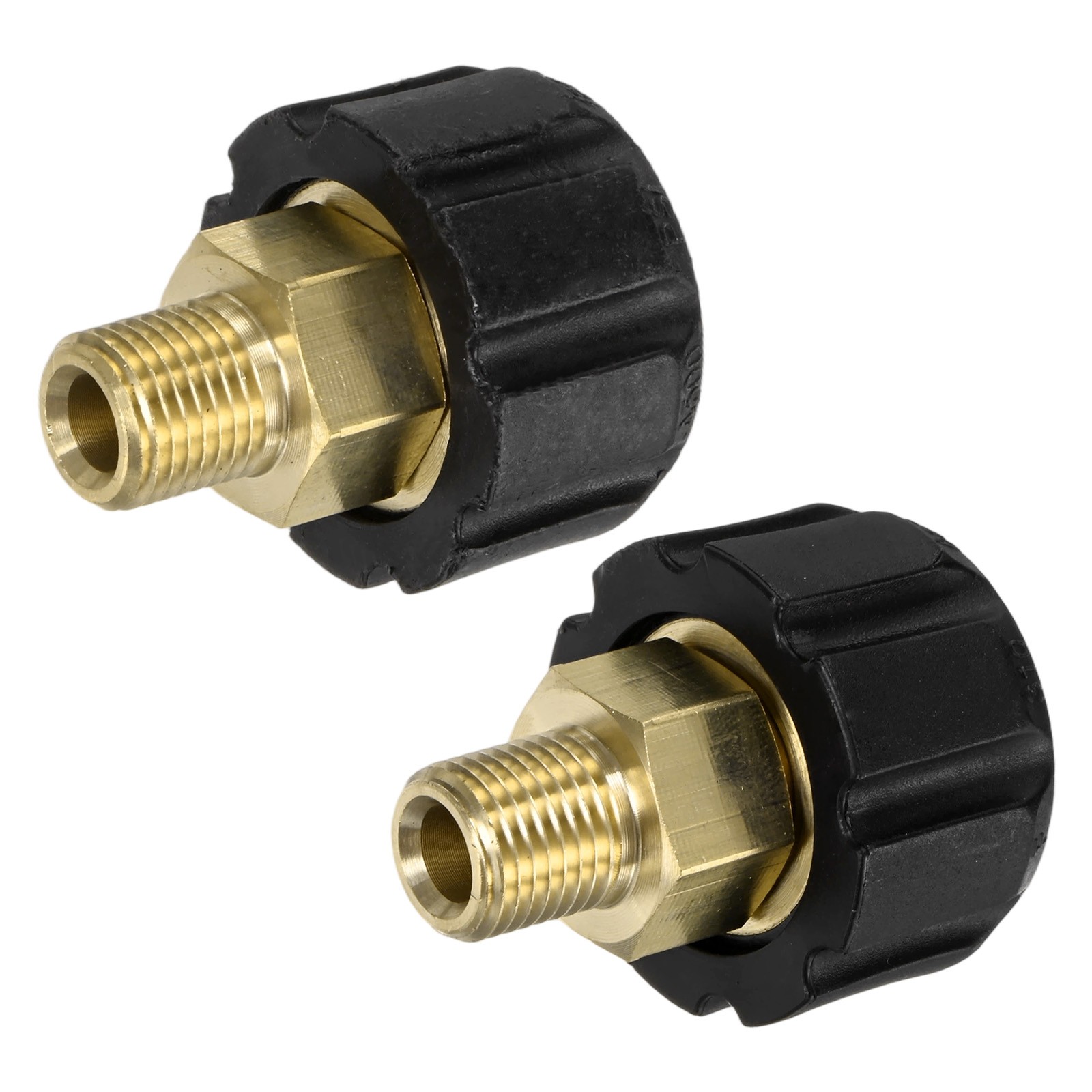 2-Pack M22 14mm & 15mm Female to 1/4 Inch Male Thread Pressure Washer Fittings