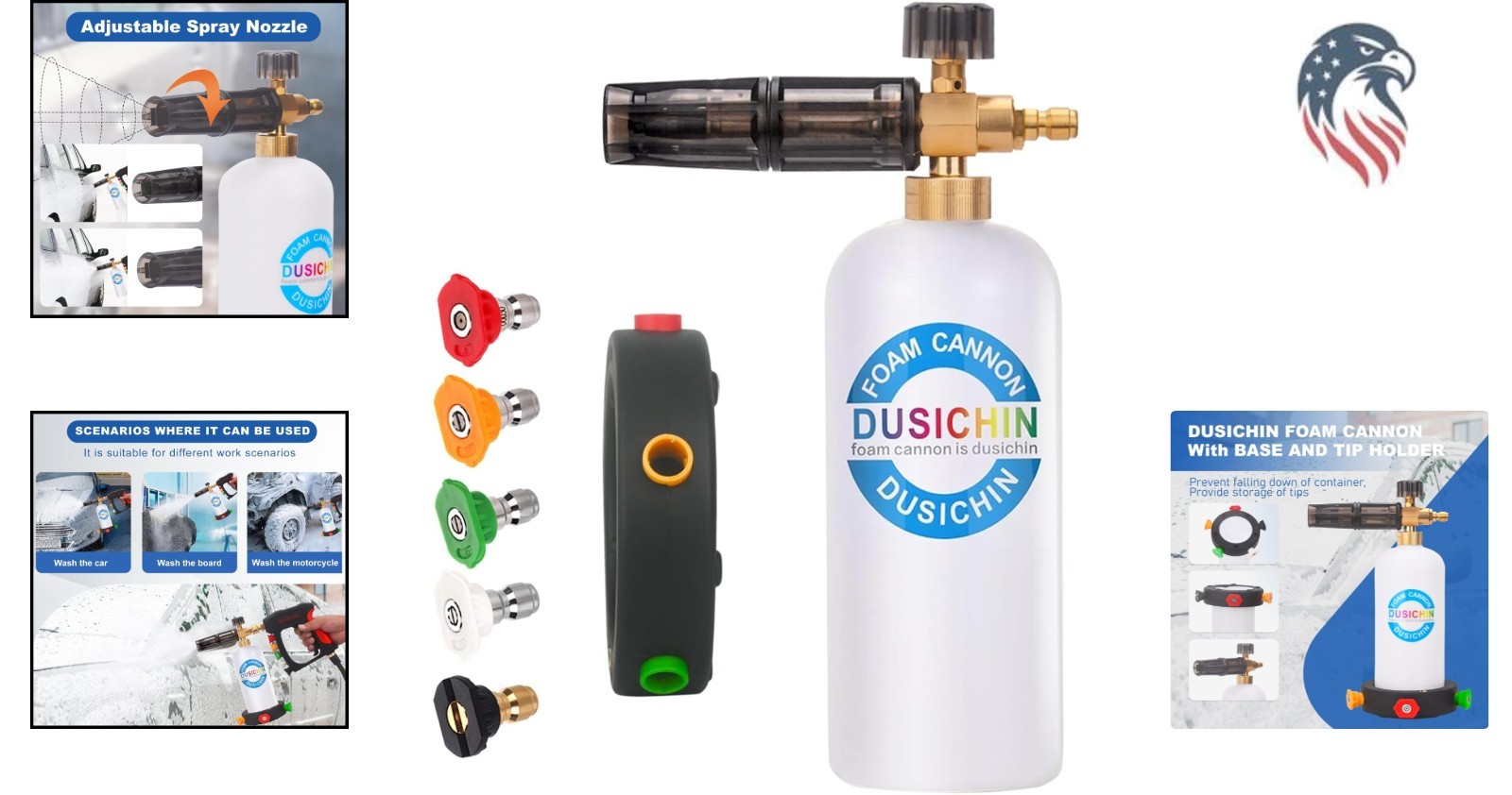 SFL-001 Foam Cannon with Brass Connectors for Pressure Washers 3000 PSI