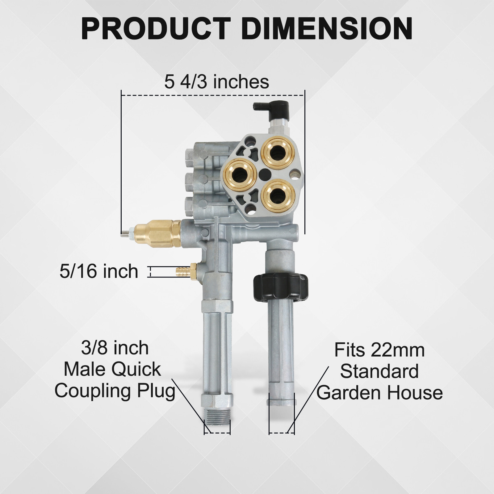 Complete Pump Head for SRMW2.3G28 & SRMW2.4G28 Model Pumps W/ Unloader 2800 PSI