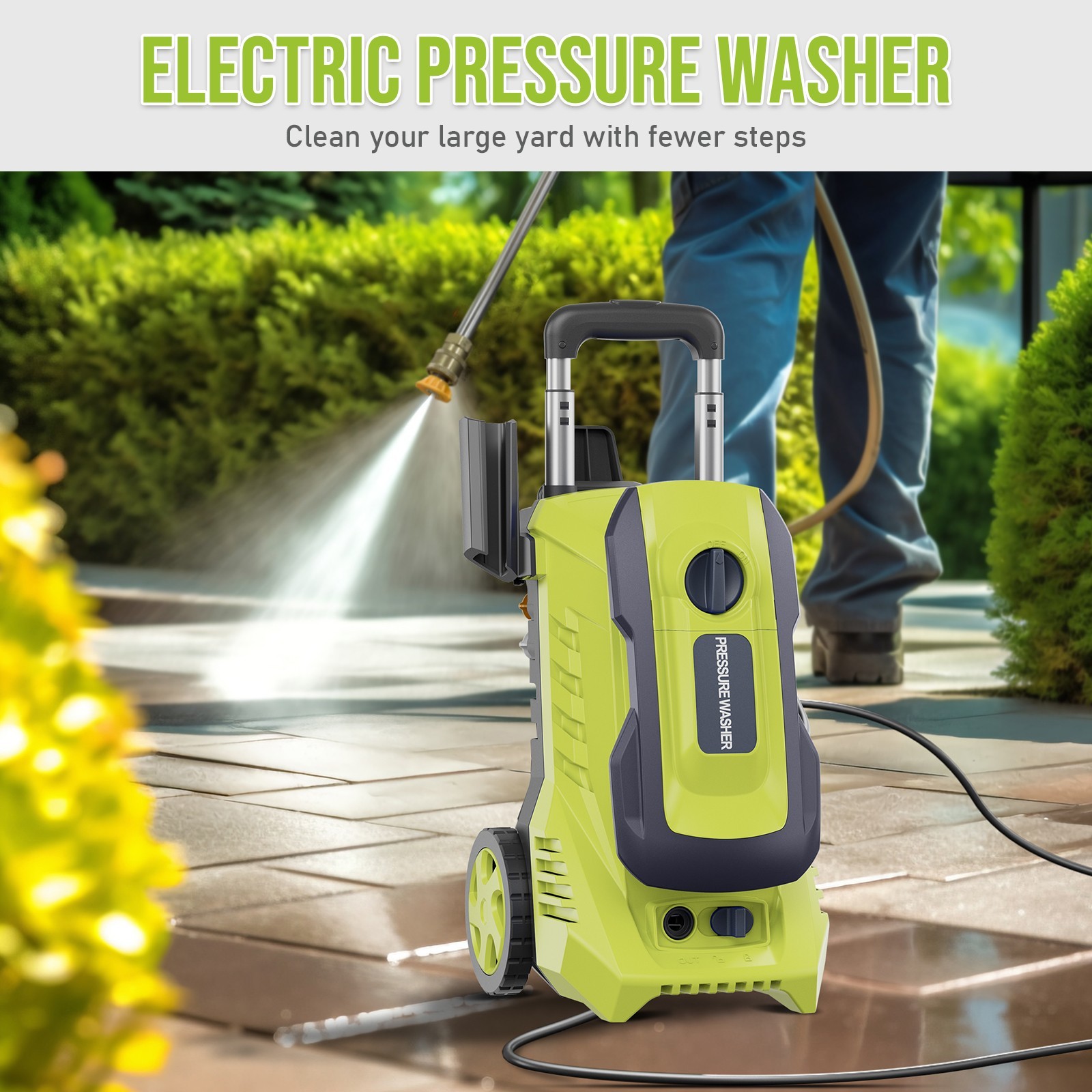 4200 PSI 2.5 GPM High-Pressure Electric Power Cleaner Car Washer Machine Blue