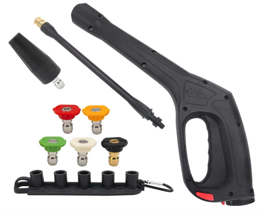 Replacement Pressure Washer Spray Gun with Turbo Nozzle & 5 Spray Nozzle Tips…