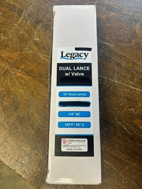 Legacy dual lance with valve universal for foam cannon