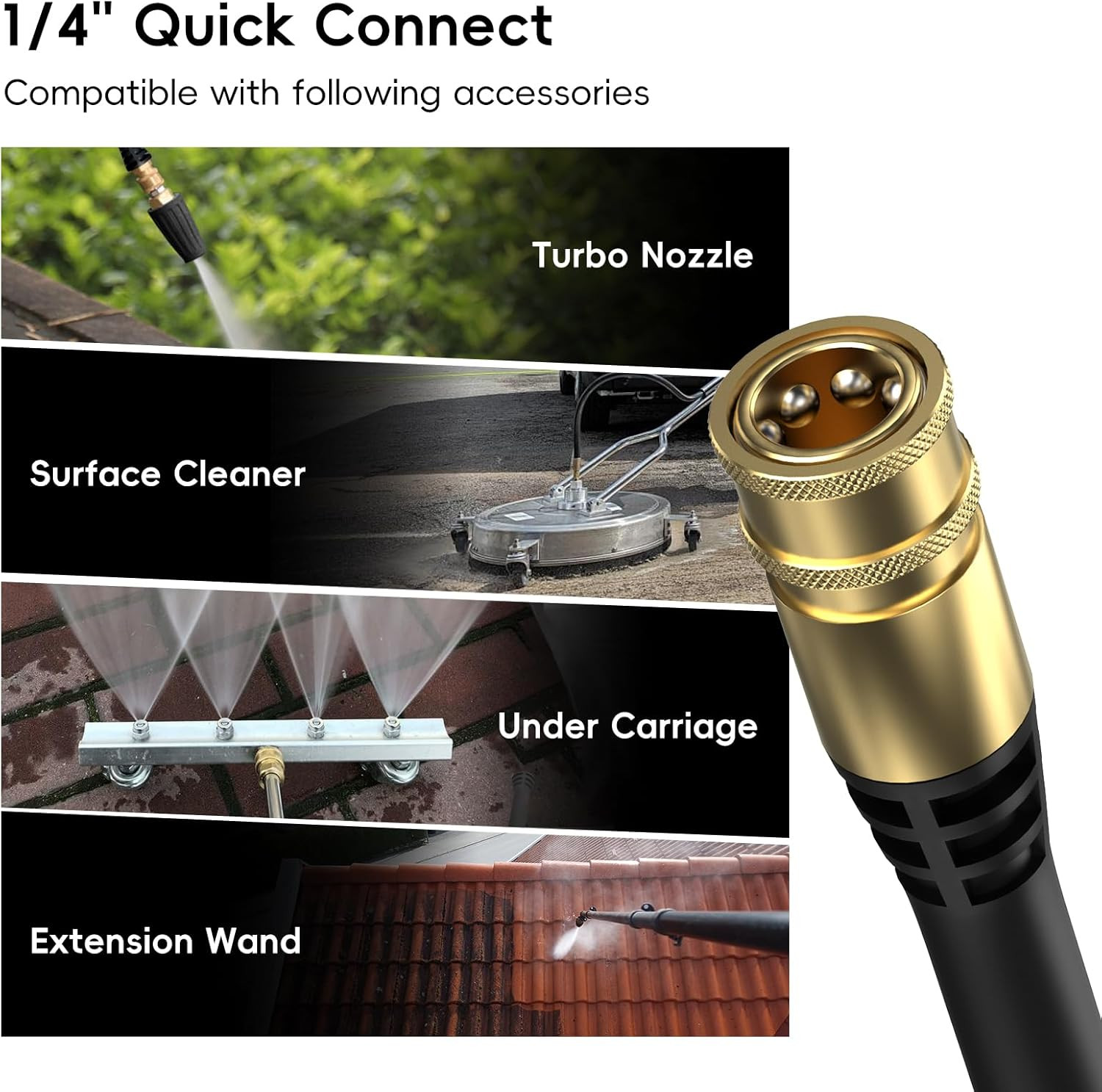 2026 Upgraded Pressure Washer, Portable Power Washer, 4 Quick-Connect Nozzles, H