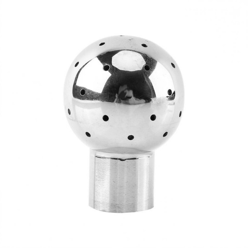 Smooth Surfaces Steel Cleaning Nozzle Sprayer Ball With Fixed Internal Thread
