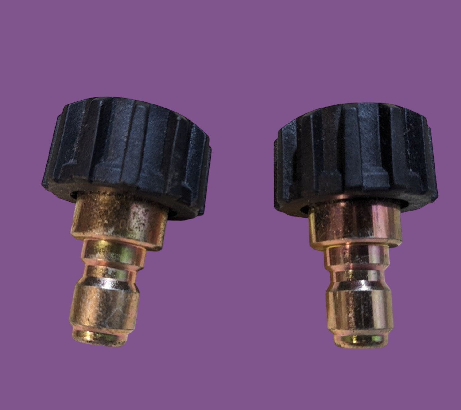 Pressure Washer M22 14mm Female To 3/8-Inch Brass Quick Connect Plug Adapter 2pk