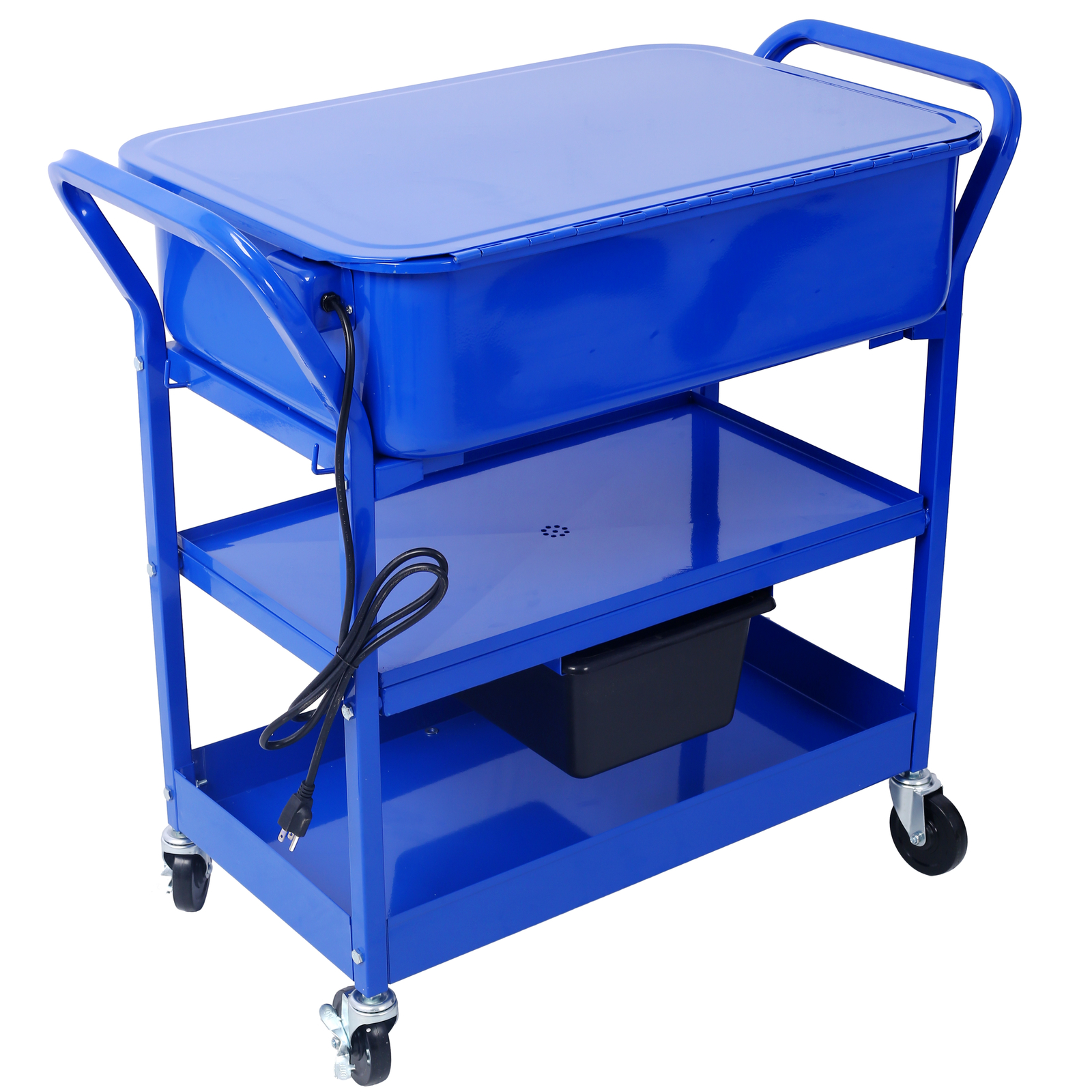 Mobile Parts Washer 20 Gallon Portable Cleaner for Use w/ Water Based Cleaning