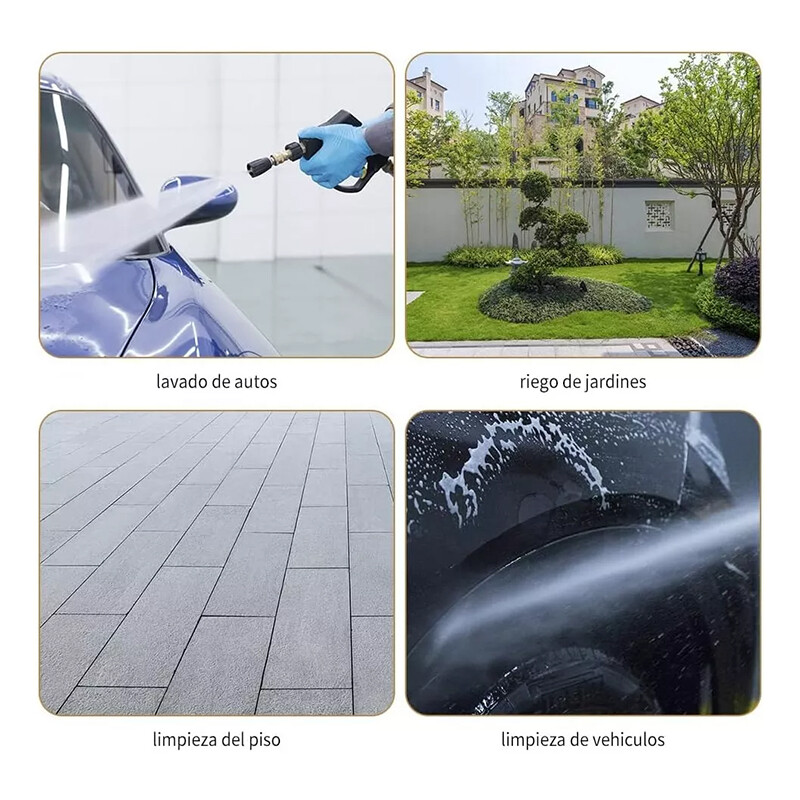 Car High Pressure Wash Water Gun Fan Shaped Quick Connector Nozzles Accessories