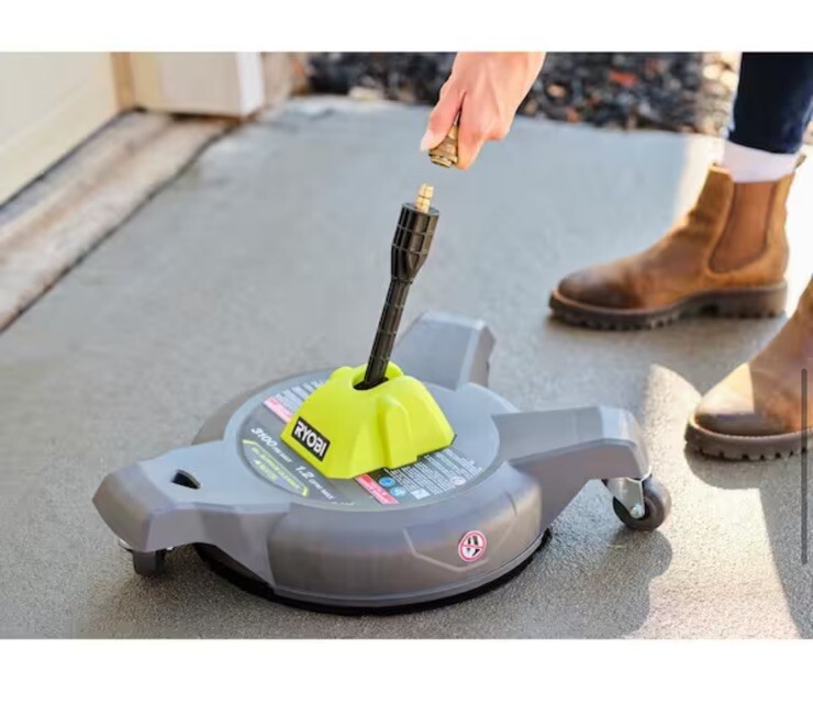 RYOBI 12 in. 3100 PSI Electric Pressure Washer Surface Cleaner w/ Caster Wheels