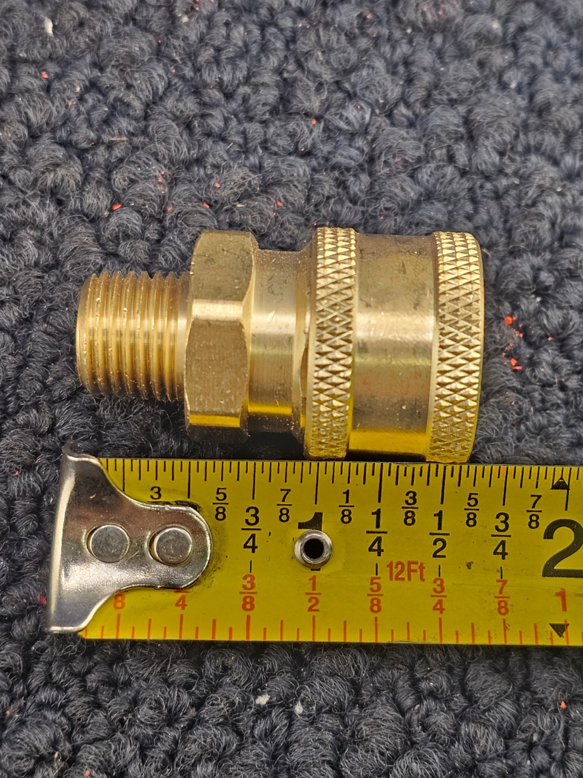 (2 PIECES) 1/2″ MPT Male Brass Socket Quick Connect Coupler For Pressure Washer