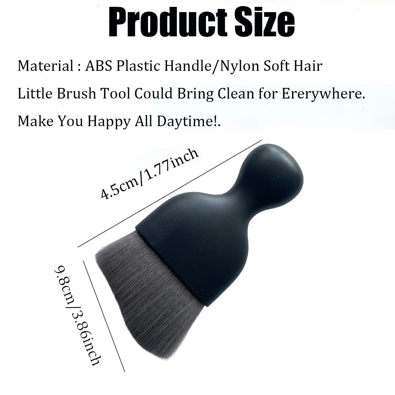 Smeyta Car Detailing Brush,Car Interior Detail Dust Brush,Soft Double Purple