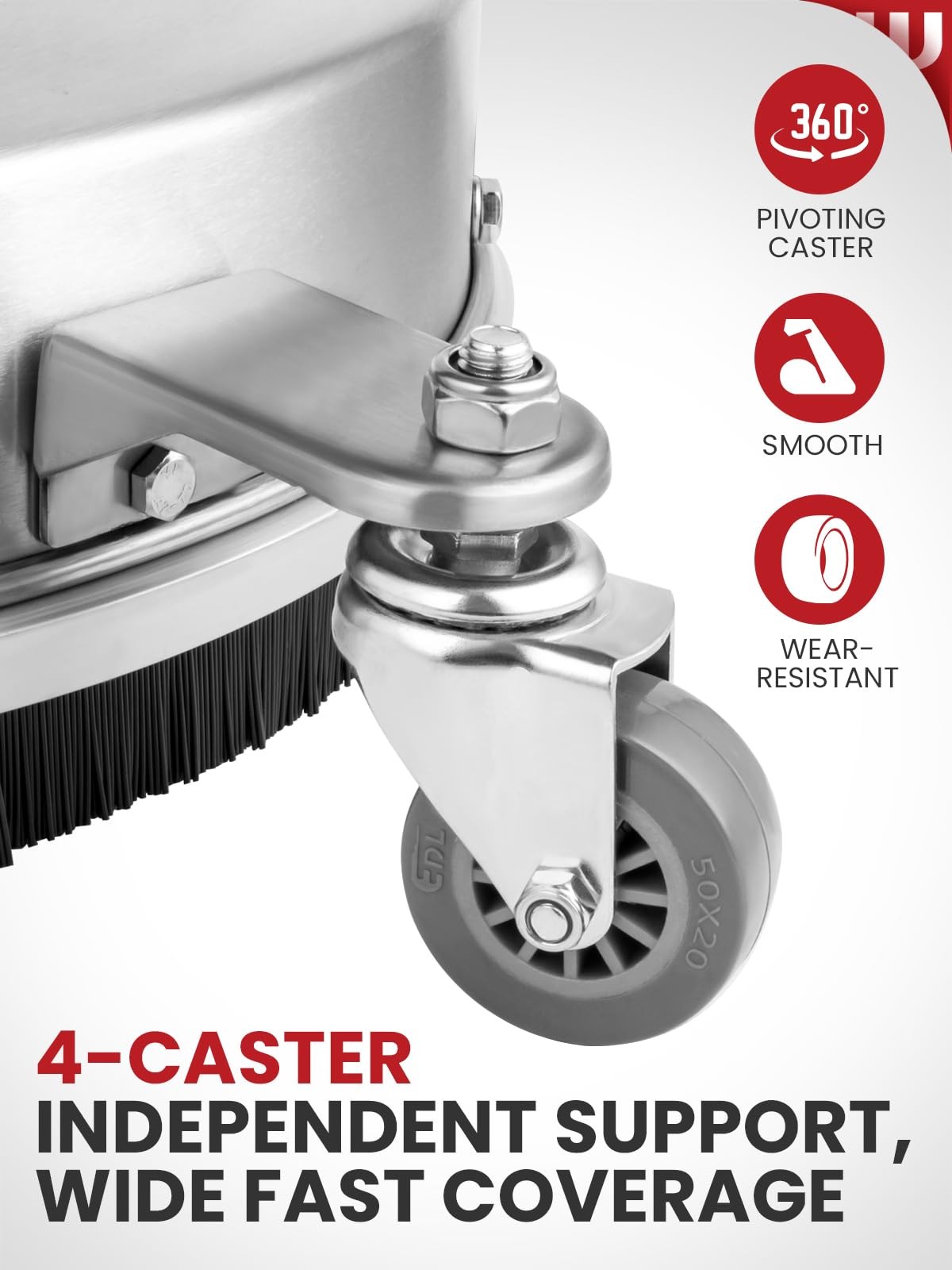 WOJET 16″ Stainless Steel Pressure Washer Surface Cleaner, Professional Power…