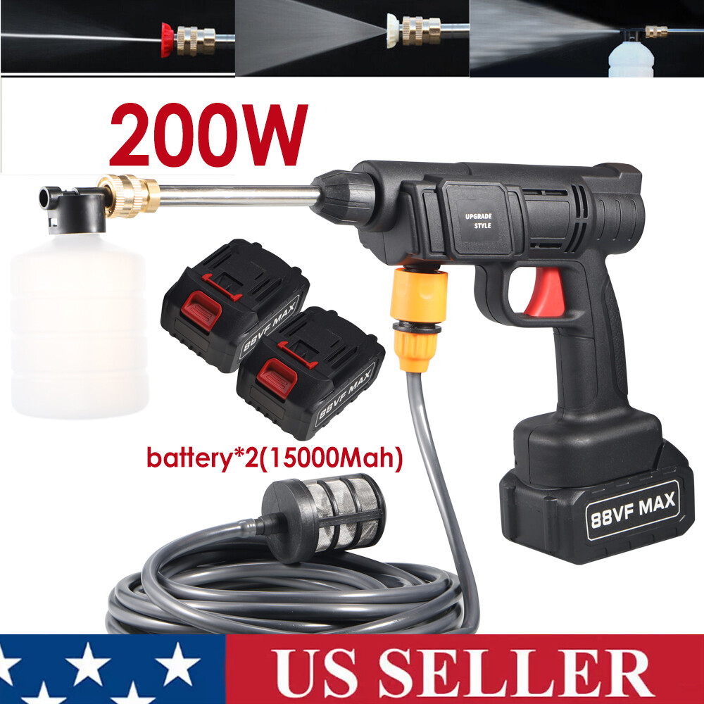 Portable High-Pressure Gun: 2 Batteries + 10 Sections for Powerful Use