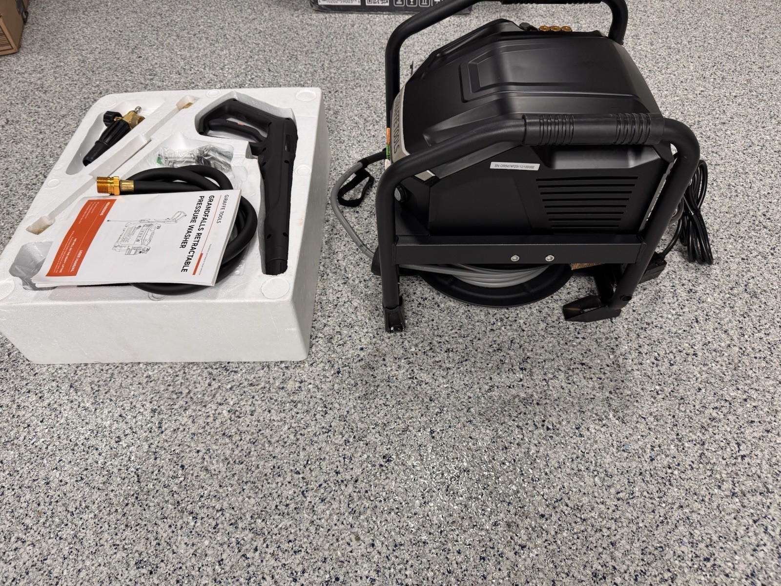 Crossfalls Retractable Pressure Washer Max, 3000PSI, 1.45GPM, 1800W Induction Mo